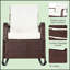 Fauteuil inclinable d'extérieur en rotin d'extérieur, chaise berçante de patio confortable et durable avec dossier et repose-pieds réglables