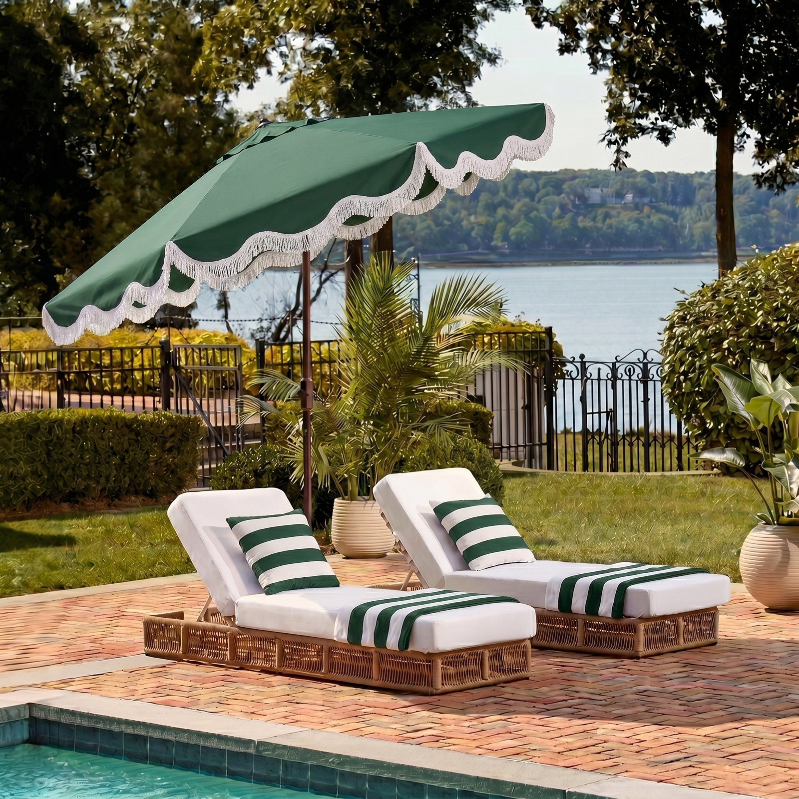 8.4' Market Umbrella, Hunter Green