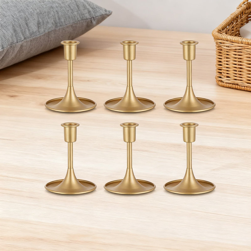 Elegant Taper Candle Holders Set Of 12, Metal Candle Stick Holders For Table Centerpiece Decor, Wedding, Anniversary, And Holiday Celebrations