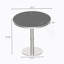 Table bistro ronde de 31,5 pouces avec plateau en faux marbre et plateau en métal robuste, facile à assembler, diamètre de la structure en métal robuste-1768143608-1768143607