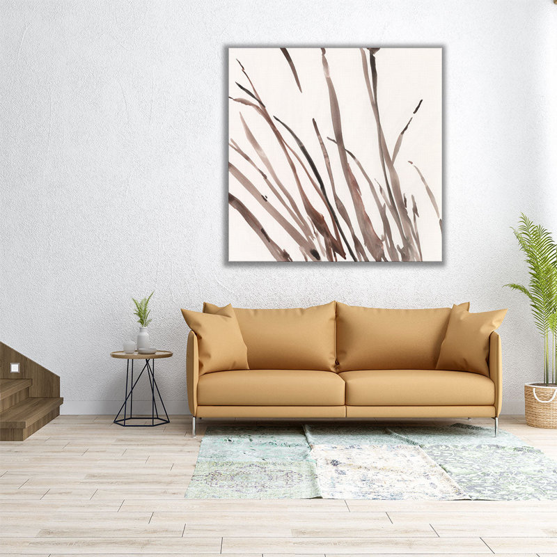 The Brown Grass I - reproduction d'art sur toile, H 12 po x l 12 po