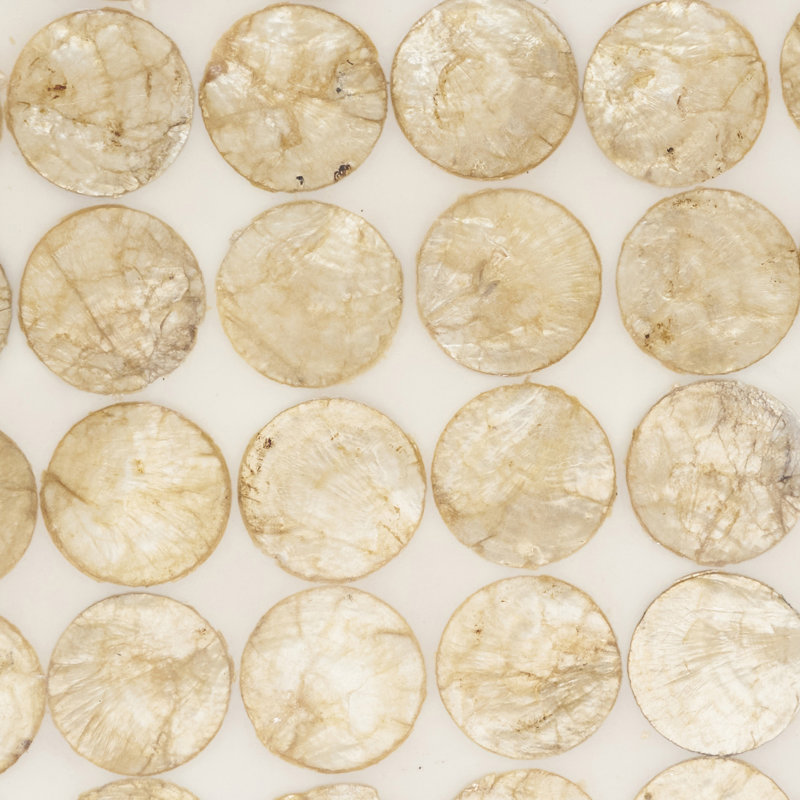Napperon Capiz Disc (ensemble de 4), Ivoire ivoire