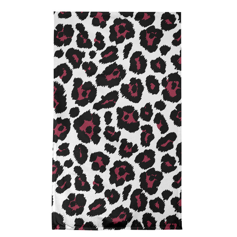 Tea Towel Kitchen Towel, White/Black/Red, Cotton Blend