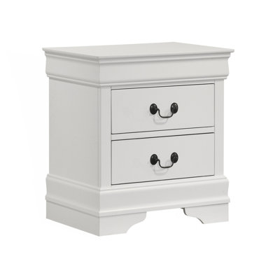 2-Drawer Nightstand With Bracket Feet
