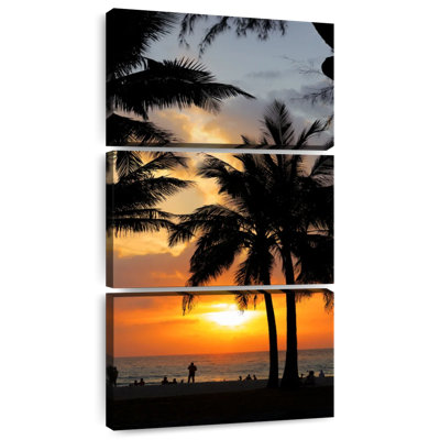 Caribbean Palm Tree Silhouettes