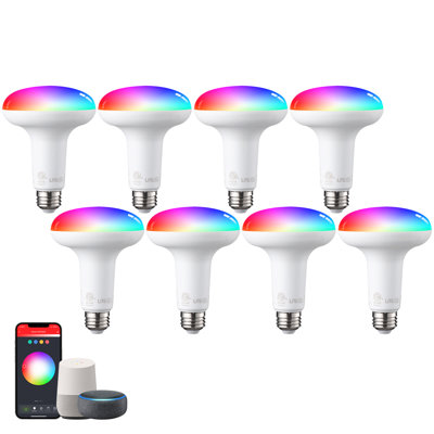 BR30 Smart LED Flood Light Bulbs, RGBCW Color Changing LED Recessed WiFi Bulb, E26 Base, 9W(60W Eqv.), Dimmable, Compatible with Alexa & Google Assistant, ETL Listed
