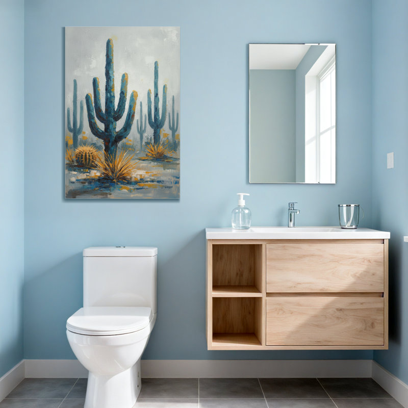 Plantes et fleurs, paysage de cactus du désert, reproduction d'art, H 30 po x l 20 po