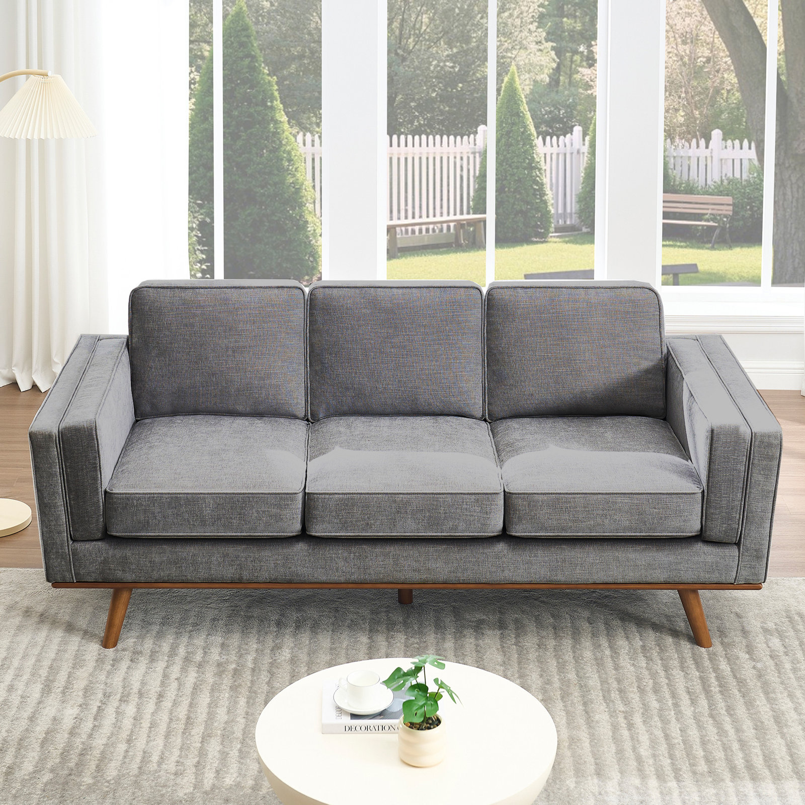 Estes 84" Sofa, Gray
