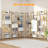 Triple Wide 6 Tiers Industrial Book Shelf With 3 Drawers And Storage Shelves, 73.6" Tall Bookcase With 16 Open Display Shelves, Large Etagere Bookshelf With Metal Frame For Home & Office-77338423