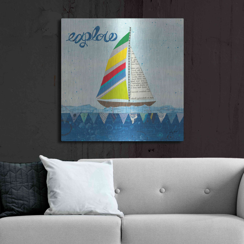 «Rainbow Spinnakers IV» par Courtney Prahl, H 12 po x l 12 po