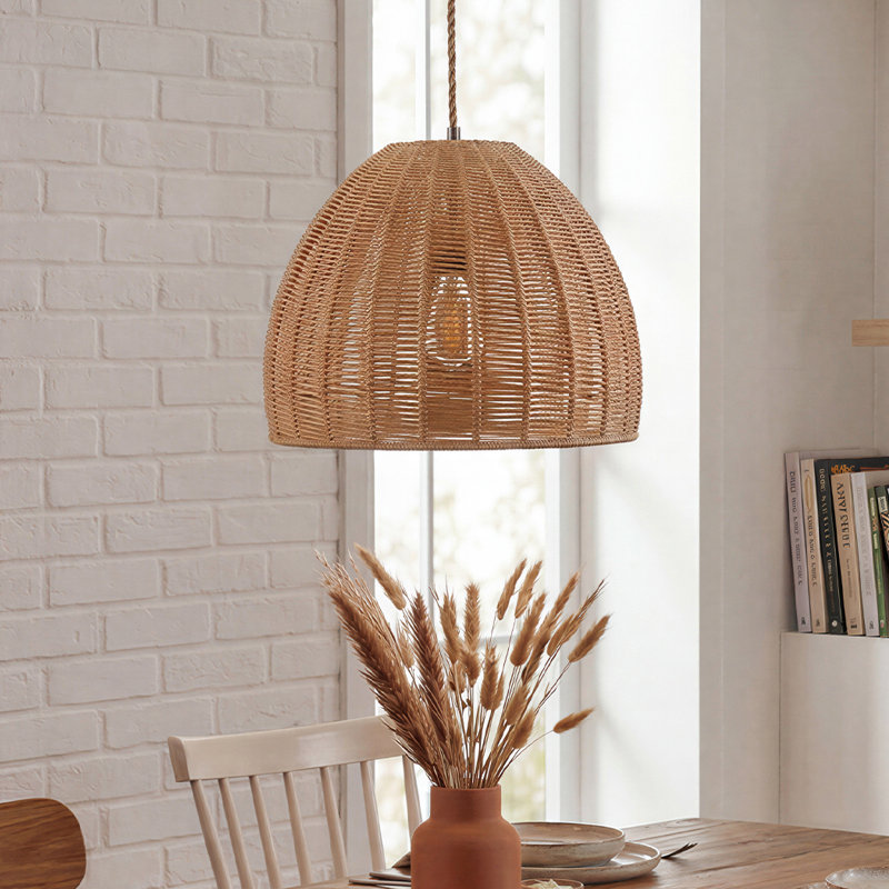 23cm H Rope Dome Pendant Shade ( Spider ) in Natural