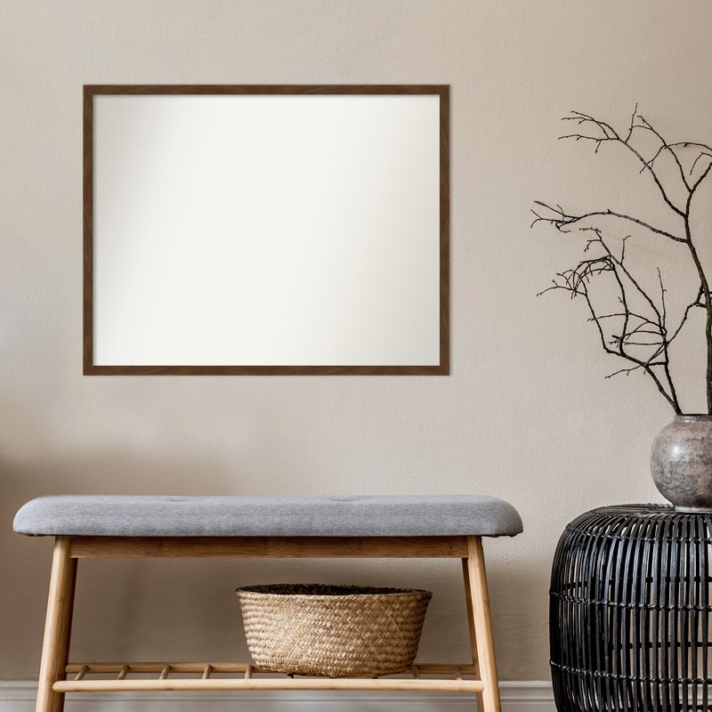 Wood Flat Wall Mirror, 23" x 29", Blonde