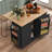 Sagrario Solid Wood Top Kitchen Island-838608097
