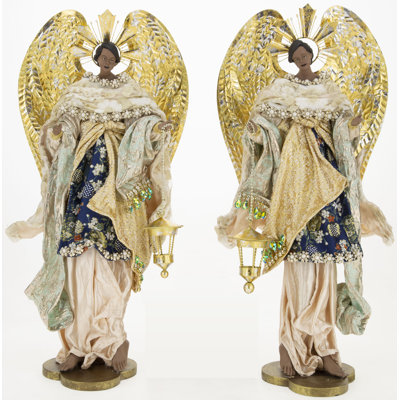 Ensemble de 2 anges afro-américains 2 pièces, 22 pouces
