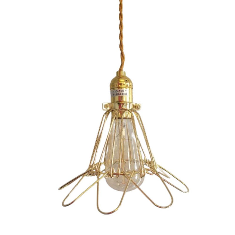 Forge Wire Cage Pendant, Gold