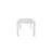 63" White Wood Dining Table