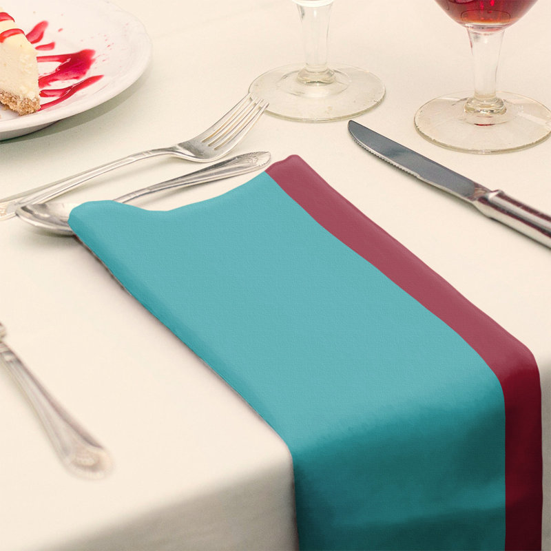 Serviette de coton 22 po arizona, Bleu sarcelle / rouge Sedona