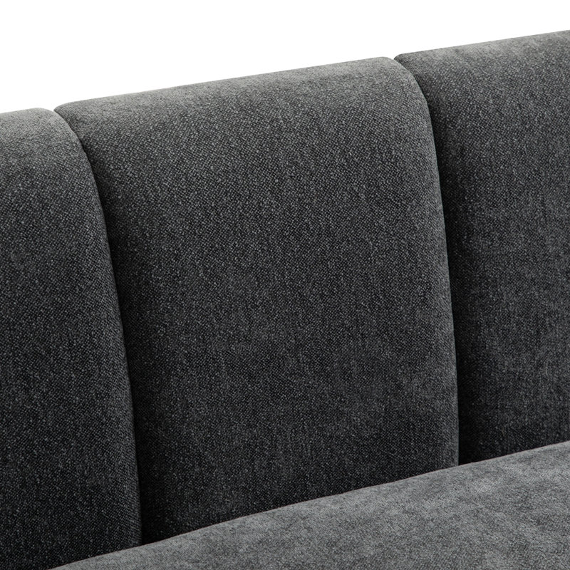 Canapé moderne 78,7 po, Gris foncé