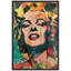 Pop Pop Street, Marilyn Monroe, graffiti coloré, art de chambre à coucher, impression sur toile encadrée-107907747-107907750