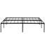 Structure de lit grand format en métal noir, assemblage rapide et sans effort, pas de bruit pendant le sommeil, charge de 1000 livres, lattes renforcées pour le soutien du matelas, organisation sous l'espace, trous sur les pieds robustes-863211397
