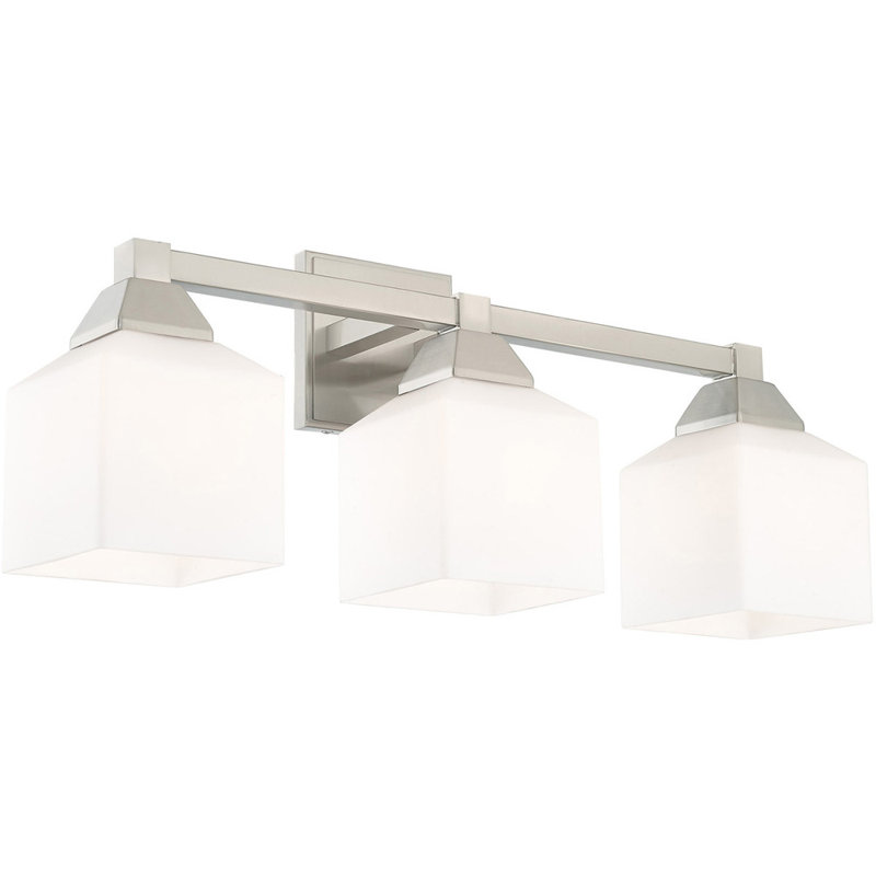 Éclairage pour meuble-lavabo 3 lumières Lenhard, Nickel brossé