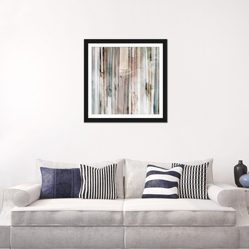 « discrète ii », reproduction sur toile, Papier d'art encadré noir, H 24 po x l 24 po x P 1 po