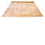Tapis beige / multicolore unique de 6 pi 4 po x 9 pi 11 po des années 1990