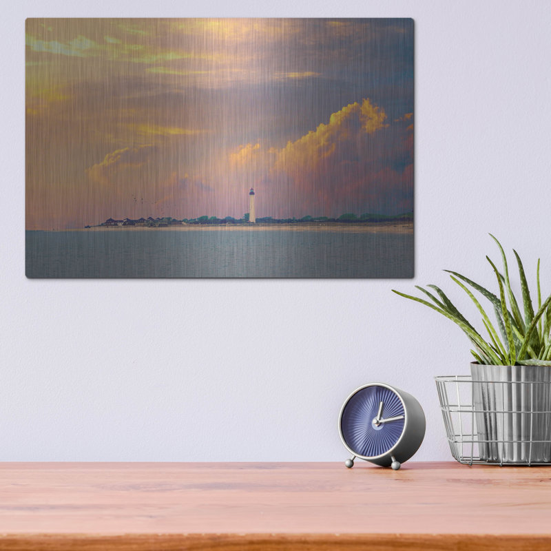 «Cape May, New Jersey» par John Rivera, art mural en métal, H 12 po x l 16 po