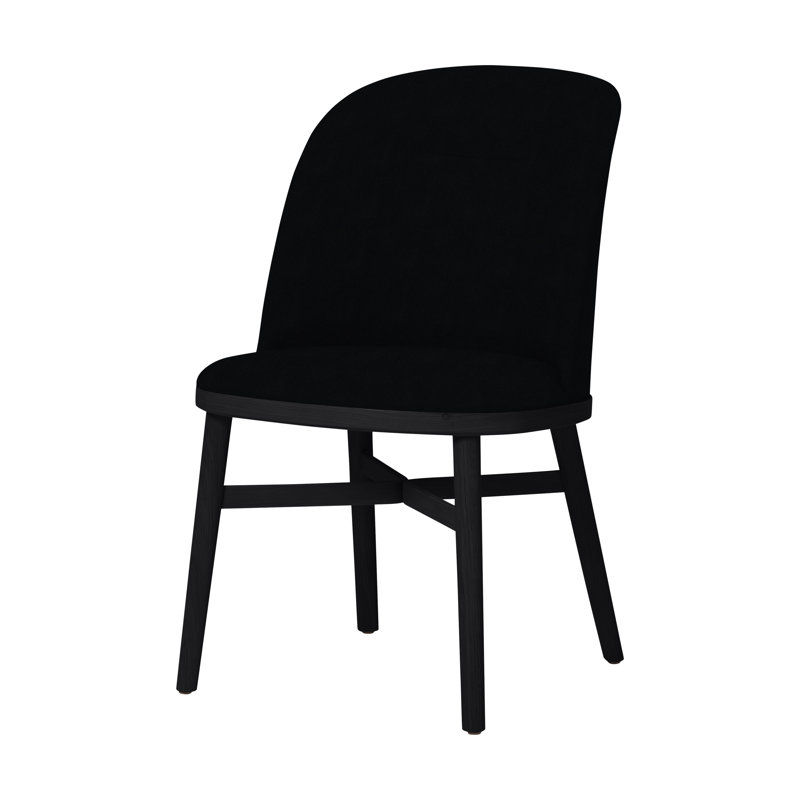 Bund 18'' H Upholstered Dining Chair, Onyx Oak, L493 Sanfor Putty 3479