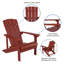 Commercial All-Weather Adirondack Chair in Faux Wood-863079683