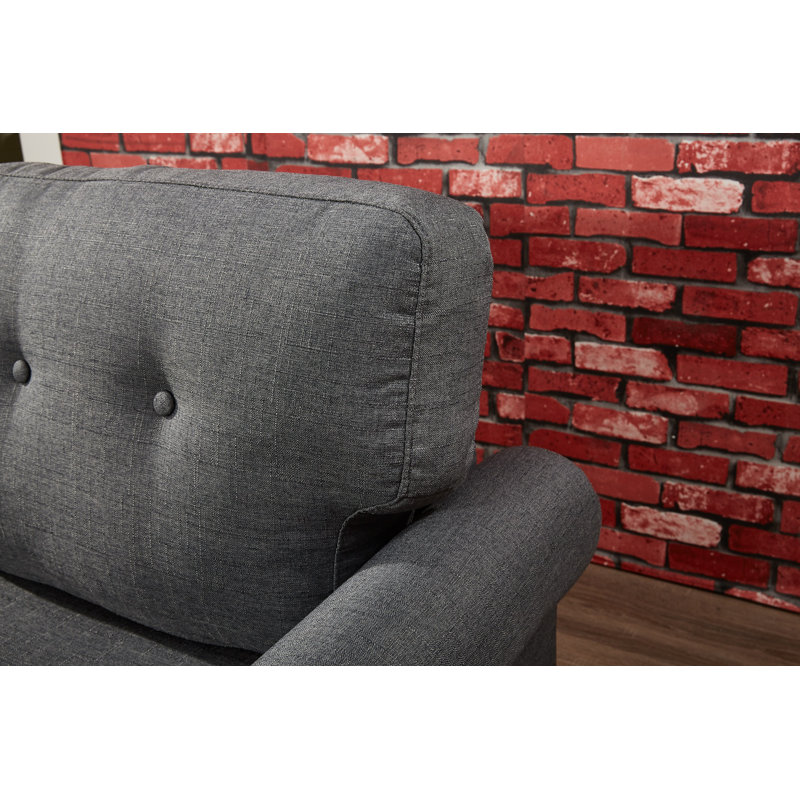 Juno Upholstered 51'' Loveseat, Dark Gray