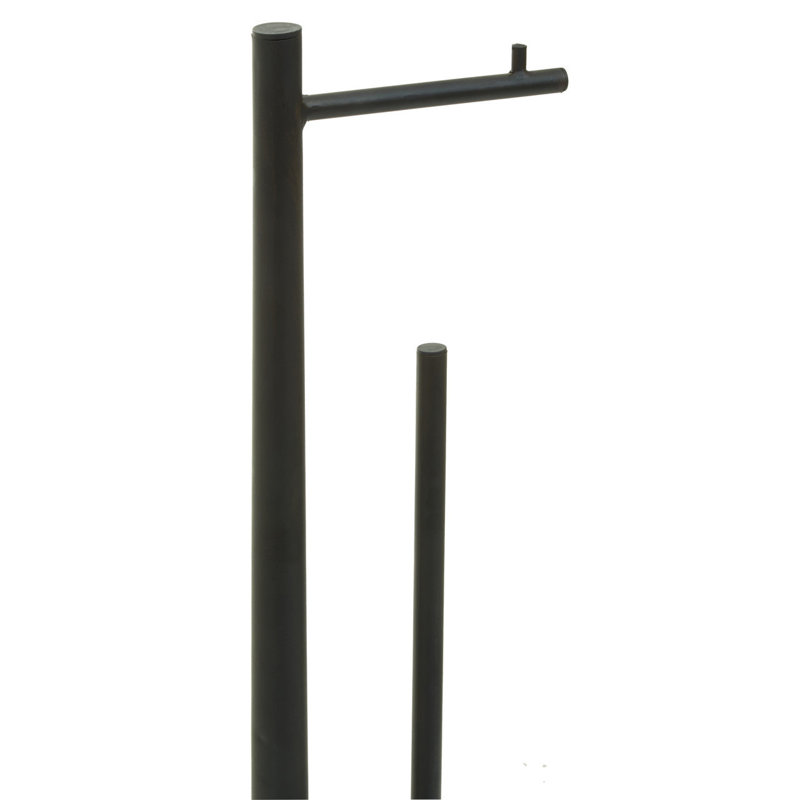 Caullin Free Standing Toilet Paper Holder, Black
