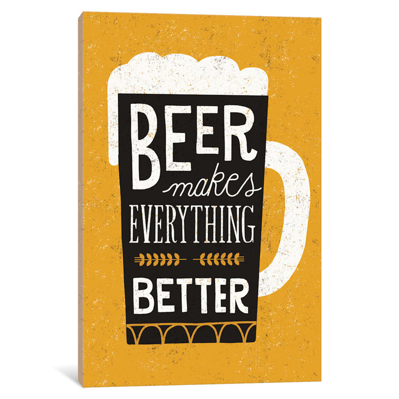 « ii », affiche rétro sur toile tendue Craft Beer, H 40 po x l 26 po x P 1,5 po