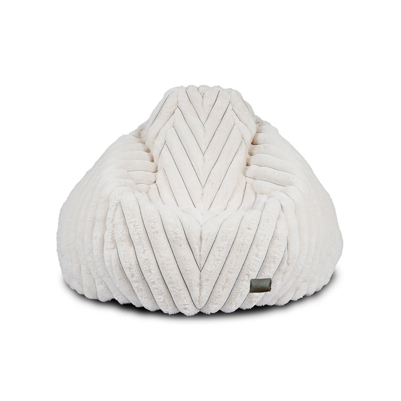 Polyester Refillable Bean Bag Chair, Ivory