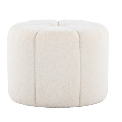 Contemporary Styling White Fabric With Unique Textured Look, Foam - Filled For Extra Comfort, 20"L X 20"W 15"H, Multi Function, No Assembly Required, 250 Lbs Capacity, Indoor Use Featuring Design,