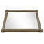 Miroir de commode Cera, menuiserie carrée, chêne blanc antique, 37 x 49