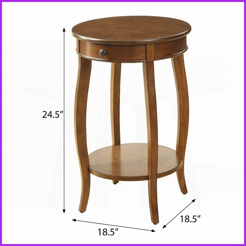 Table basse en noyer avec tiroir & amp; Tablette inférieure - Surface spacieuse pour le salon, pieds en bois robustes, Brun