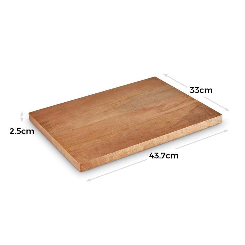 Tower T847043 Large Chopping Board, Suitable for Food Preparation and Serving, Mango Wood