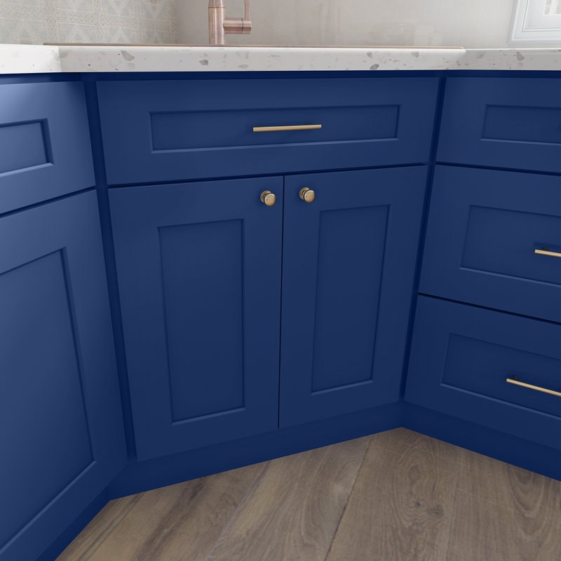 Armoire d'angle, Shaker bleu