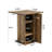 31.5'' Square Dining Table with 4 Tiers of Shelves and Door, Compact Modern Engineered Wood Small Dinner Kitchen Dining Room Table for 4 People for Apartments, Offices, Living Rooms, Restaurants, Brown