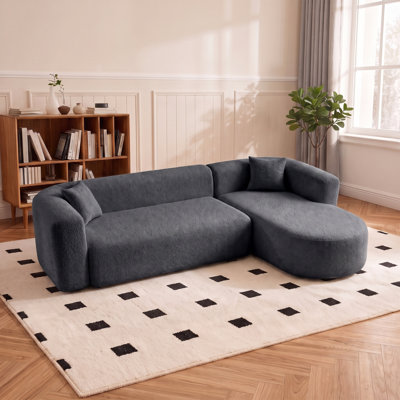 Canapé modulaire en forme de L de 109,4 po avec méridienne modulaire sans assemblage reconfigurable