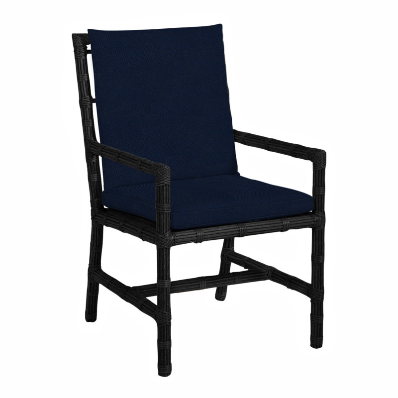 Fauteuil Newport tissé - Onyx, Pas de soudure, Velours indigo, Onyx