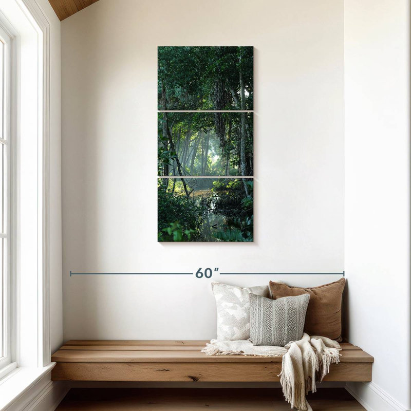 Forêt tropicale, H 44 po x l 21 po