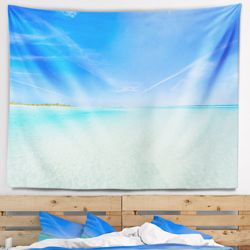 Tapisserie de plage tropicale à Cayo Largo, H 78 po x l 92 po