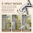 12" Rectangular Rainfall Shower Head and 6-Spray Handheld Shower Combo with 59-inch Hose Wall Mount Chrome-122065413