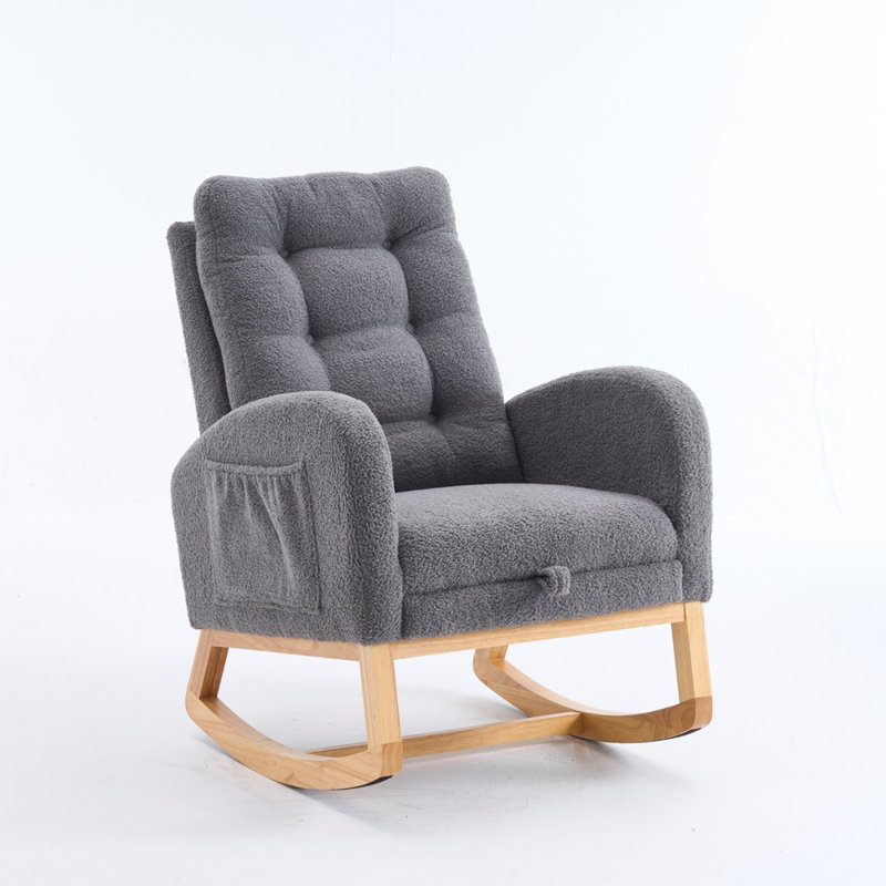 Fauteuil d'appoint avec repose-pieds Accent, Ourson gris foncé