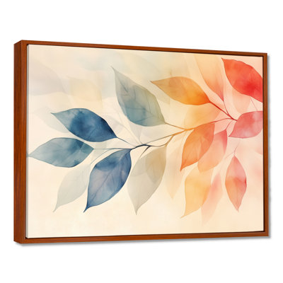 Watercolor Botanical Decor, Autumn Leaf Wall Art, Deionte