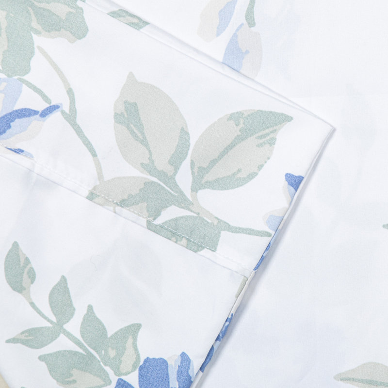 100% Polyester Floral Sheet Set, Twin Extra Long Sheet Set+Fitted Sheet+1Pillowcase