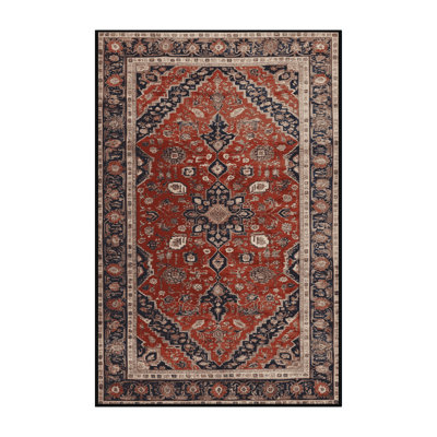 Machine Washable Persian Brown Area Rug