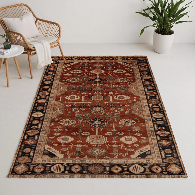 Tapis turc intérieur et extérieur brun, Rectangle 5 pi x 7 pi